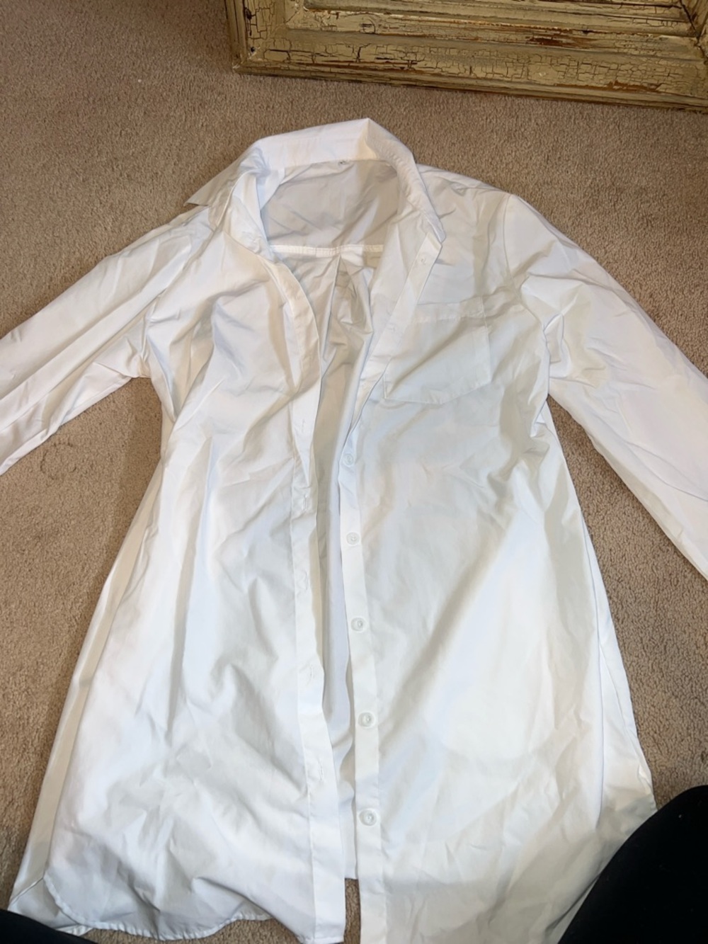 Crisp White Button-Up Shirt